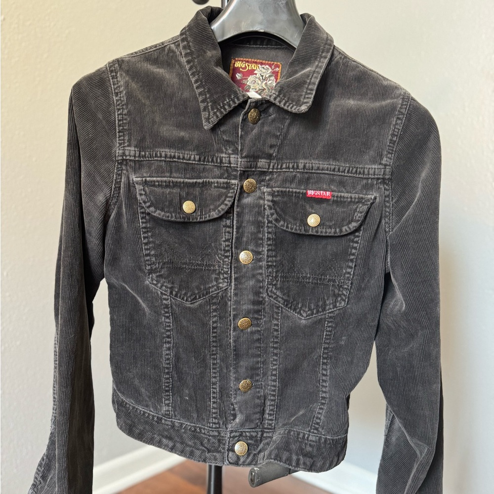 Rare 90s Women’s S Tailored Trucker Big Star Corduroy Jacket, V Good Condition